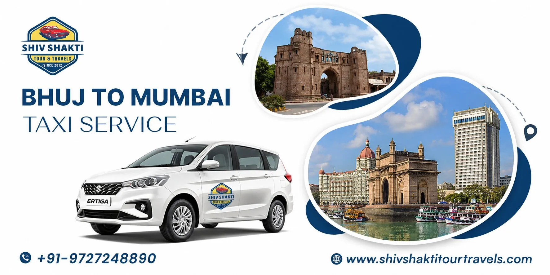 Bhuj to Mumbai Cab Service