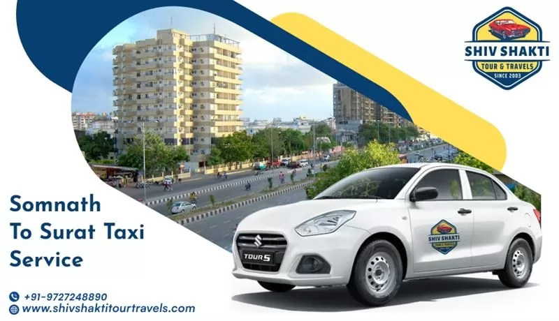 Somnath to Surat Taxi Service